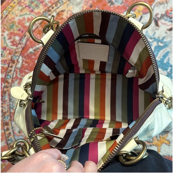 COACH LEGACY LEATHER DOME SATCHEL CROSSBODY BAG TURNLOCK STRAP HANGTAG 12295 EUC - Picture 15 of 16